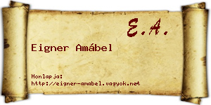 Eigner Amábel névjegykártya